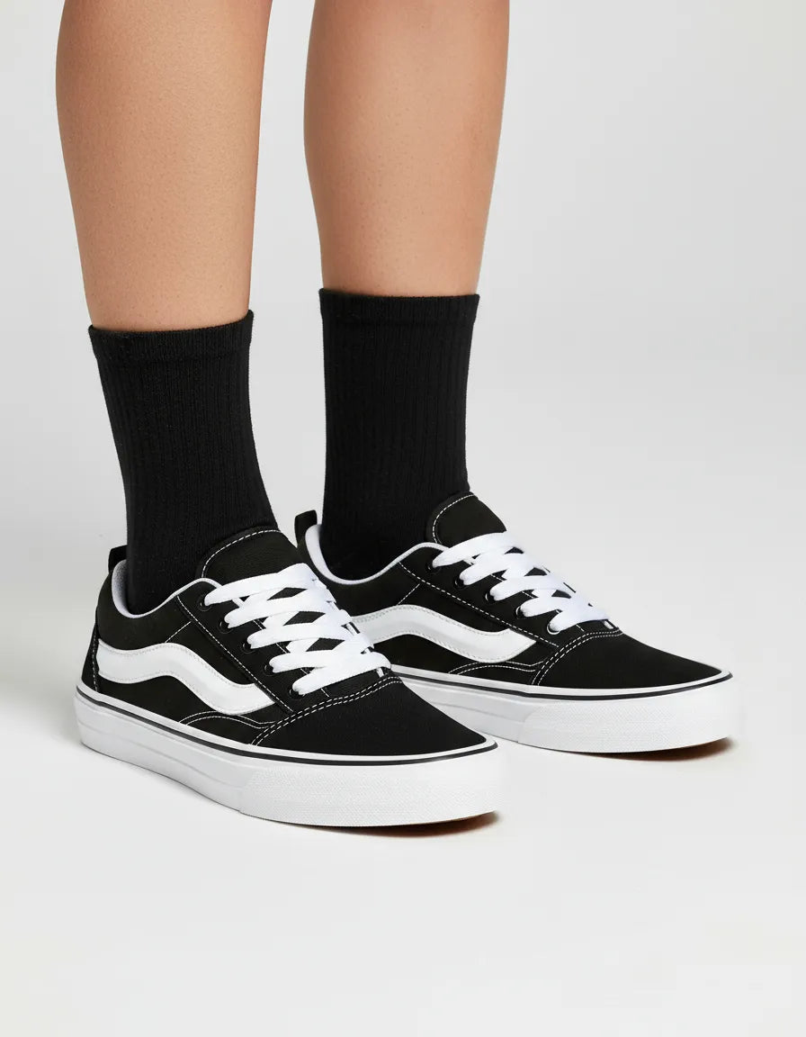 Tênis Casual Sola Reta Acolchoado Confort Cadarço Grosso